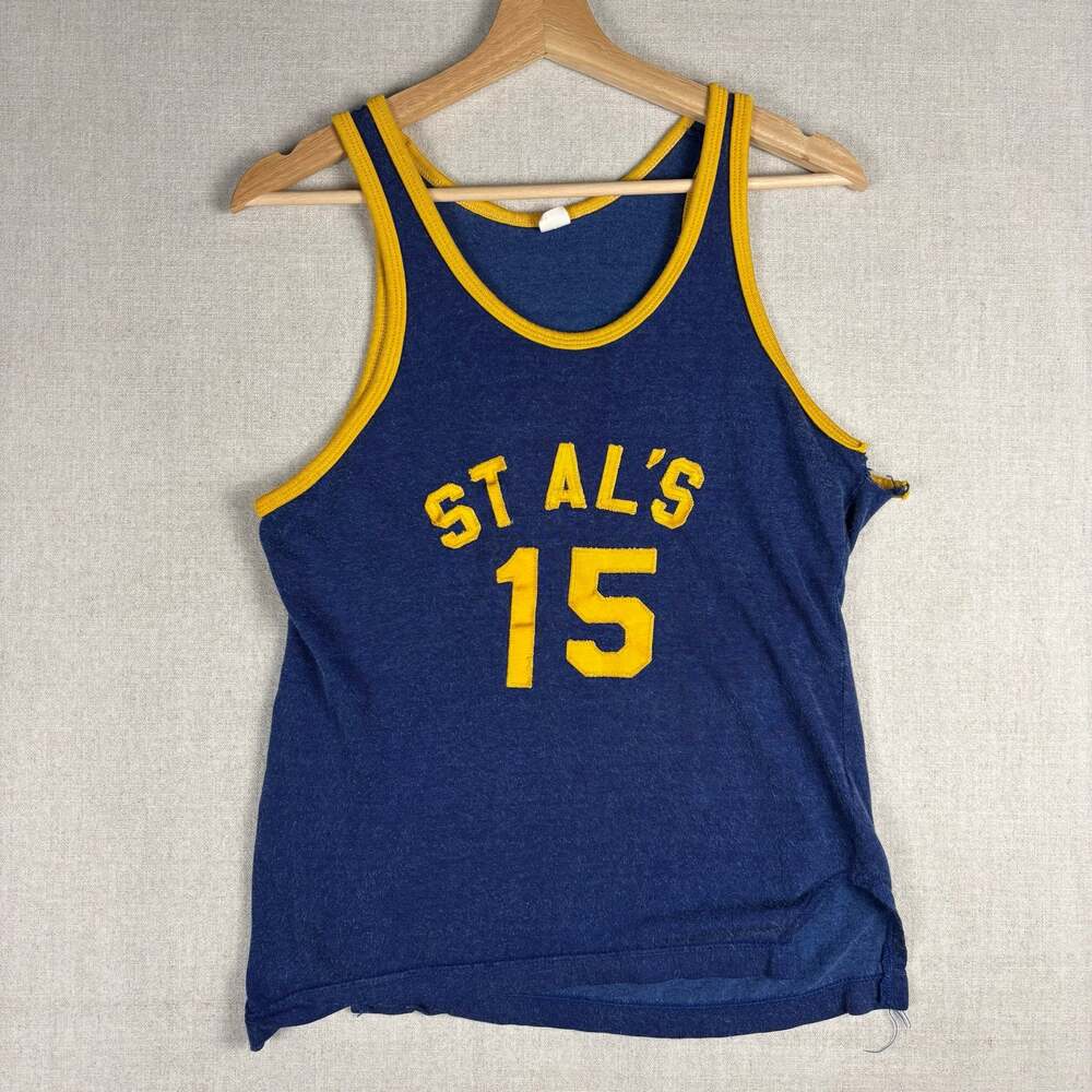 1950s Russell Southern St Al's True Vintage Basketball Jersey Medium